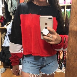 color blocked pull over